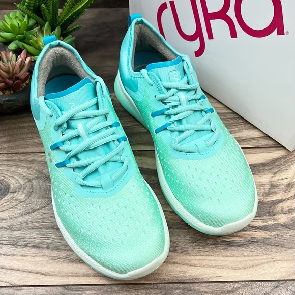 NIB Ryka Defiance Training Comfort Sneaker Athletic Shoes Aqua Mesh 8M 38 - Picture 2 of 11